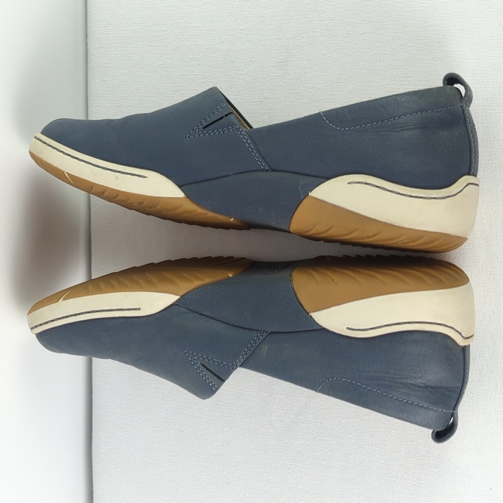 Dansko Blue Leather Slip On Shoes - Picture 7 of 11